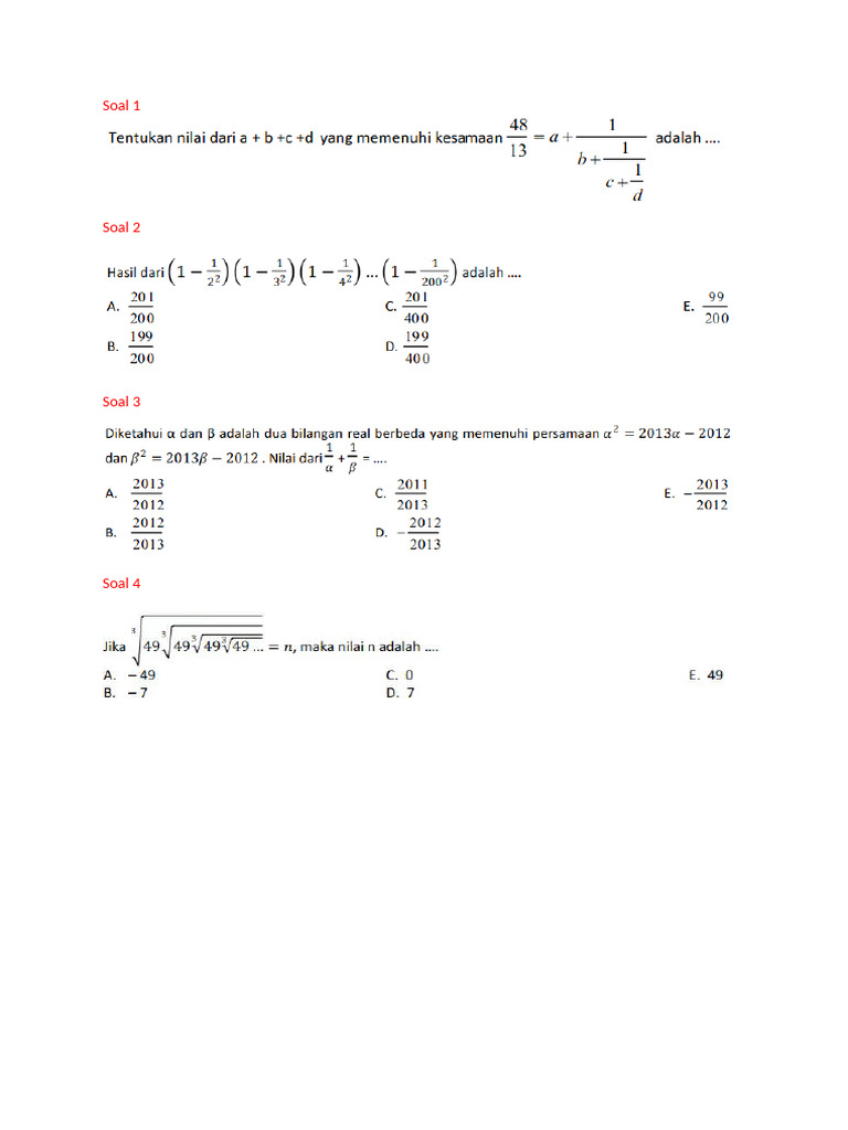 Soal Latihan 2 | PDF