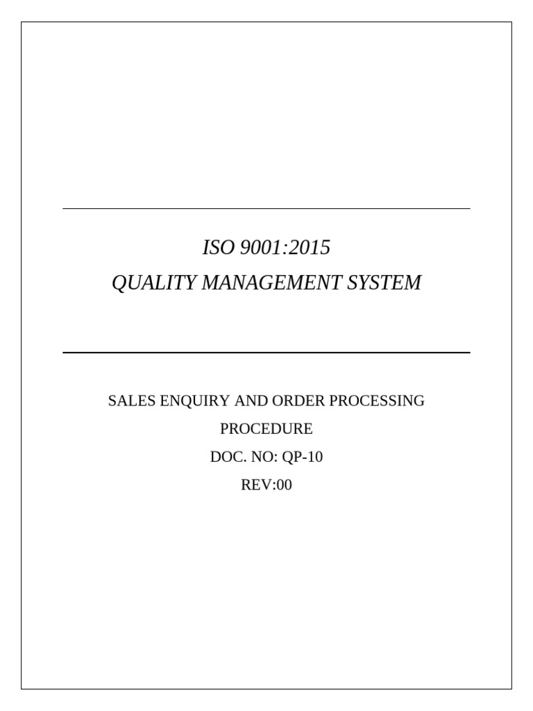 Sales Enquiry and Order Processing Guide | PDF | Business