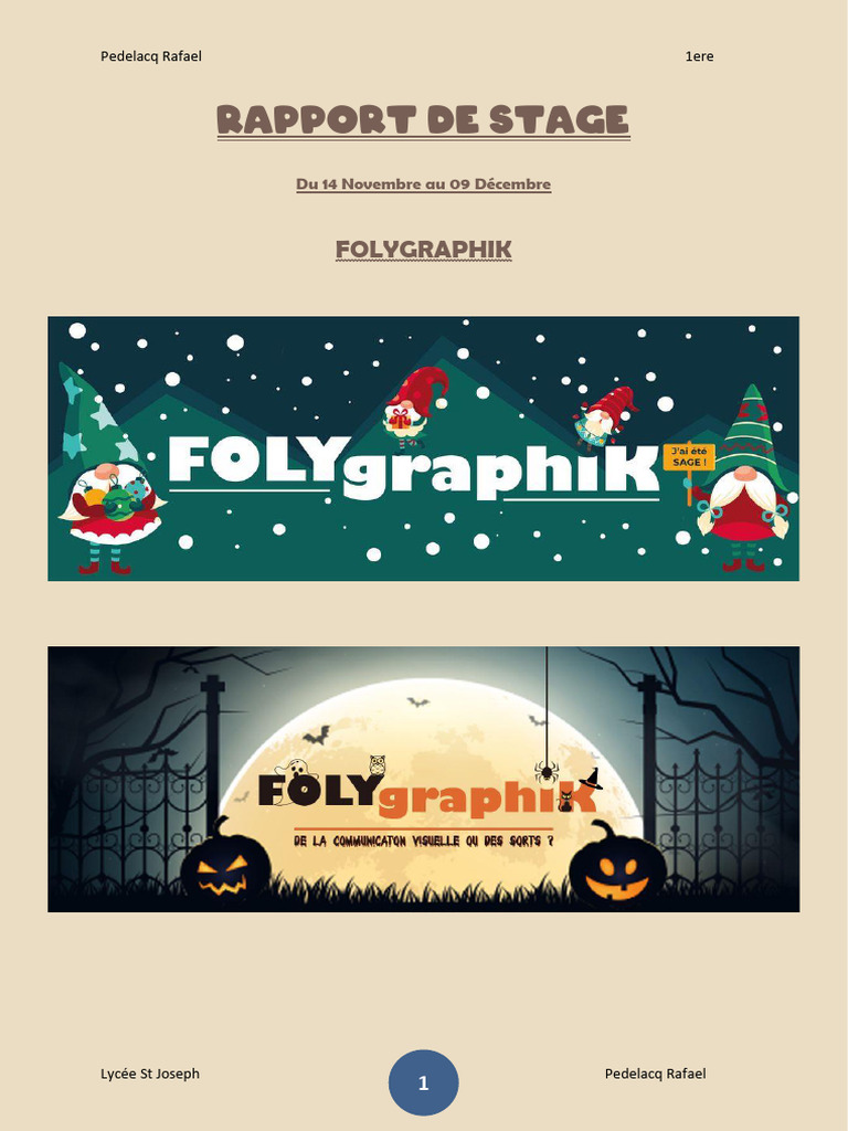 Rapport de Stage en Graphisme | PDF | Adobe Illustrator | Informatique