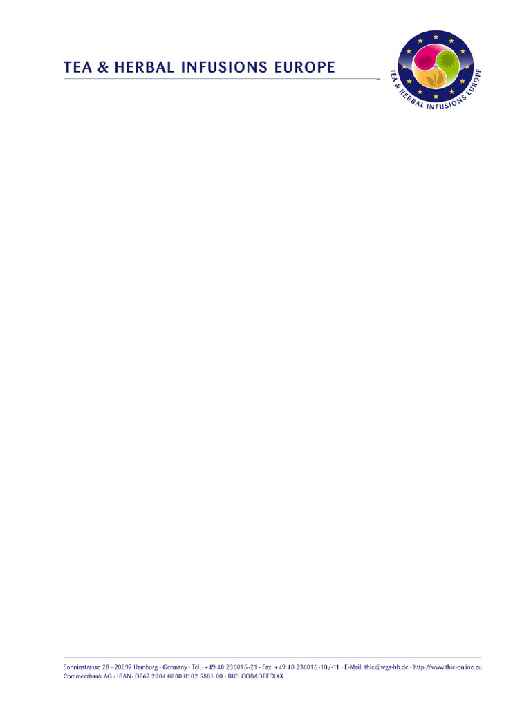 Guidelines for Tea and Extracts in EU | PDF | Tea | European Union