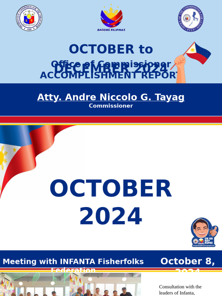 PCUP Accomplishment Report Q4 2024 | PDF | Philippines | Government