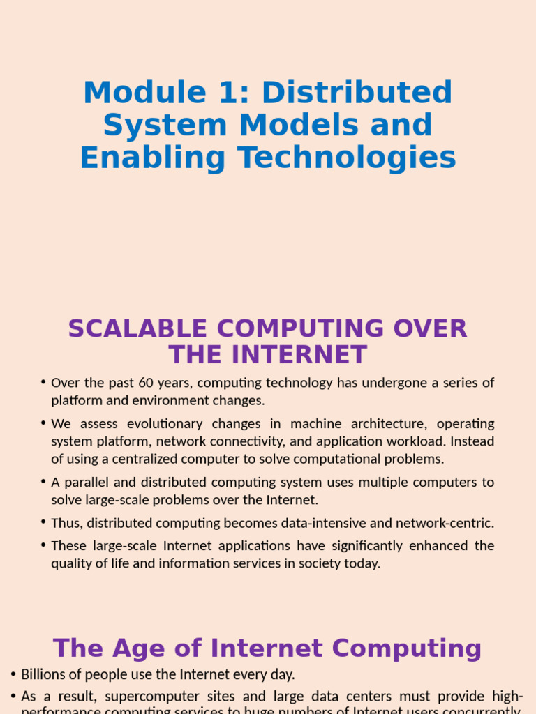 Distributed System Models & Tech | PDF