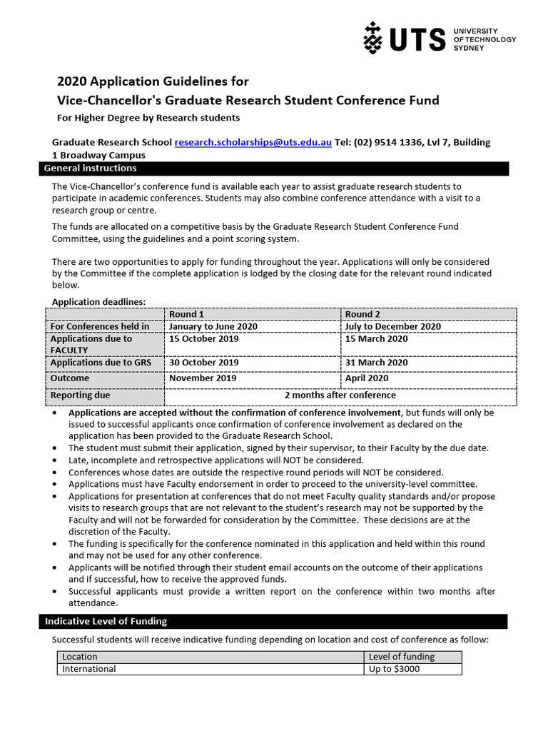 2020 VC Fund Guidelines | PDF | Doctorate | Higher Education