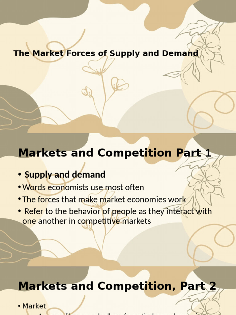 Market Forces: Supply and Demand Dynamics | PDF | Supply And Demand ...