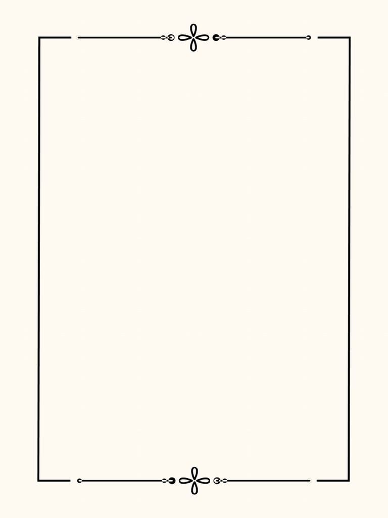 Simple Border Stationery Paper A4 Document | PDF