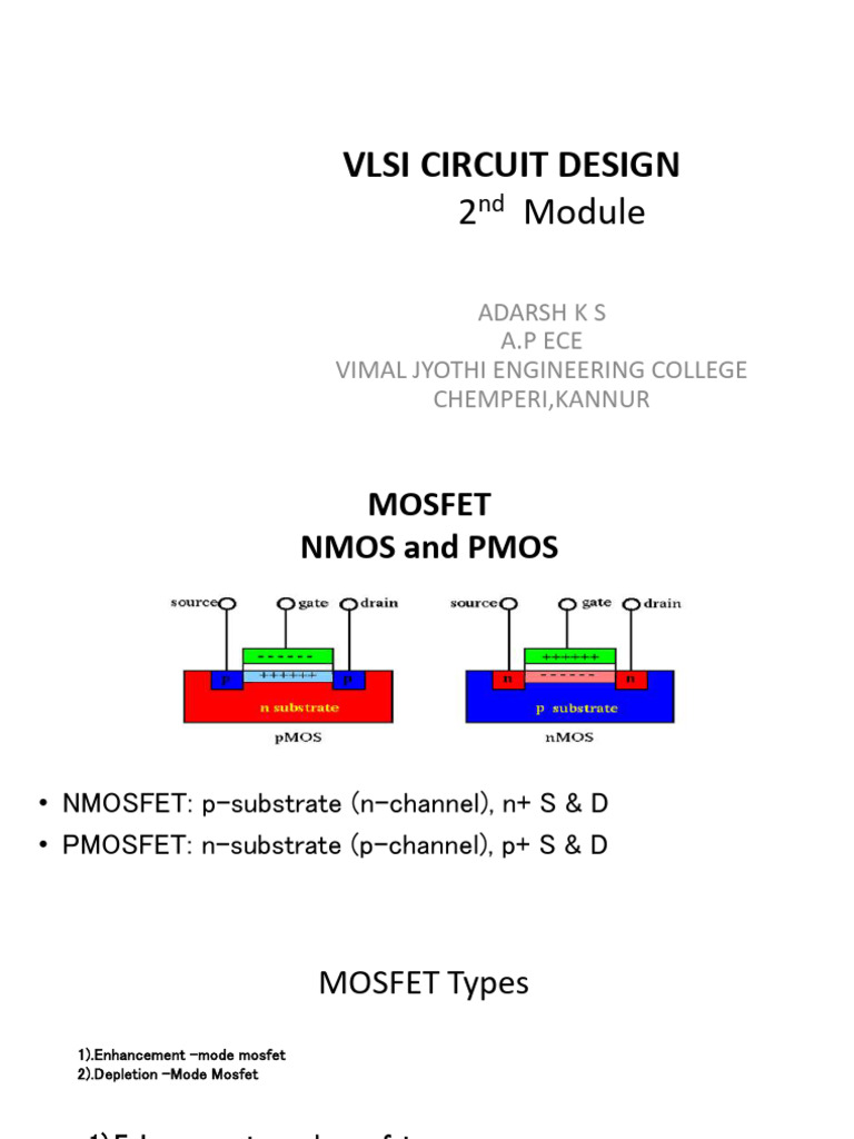 NMOS and PMOS Fundamentals in VLSI | PDF | Logic Gate | Cmos