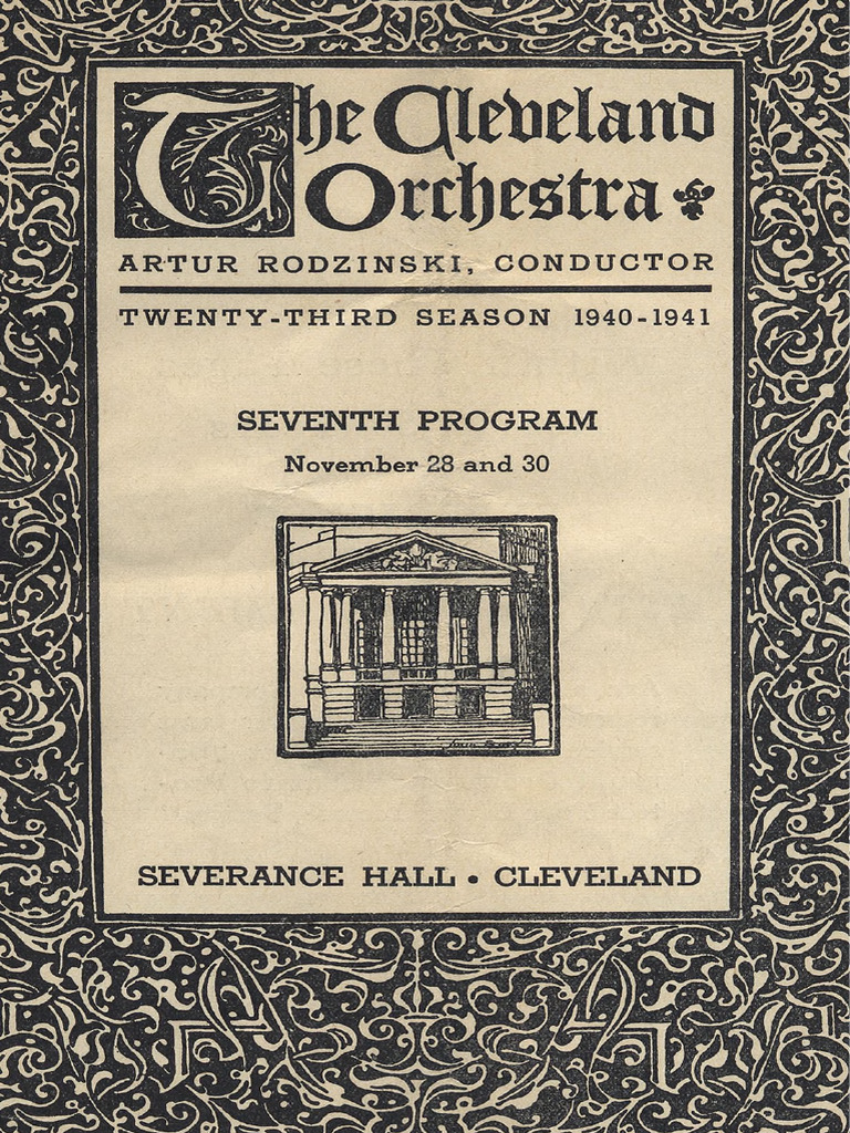 The Cleveland Orchestra 1940 1941 Seventh Program | PDF | Orchestras ...