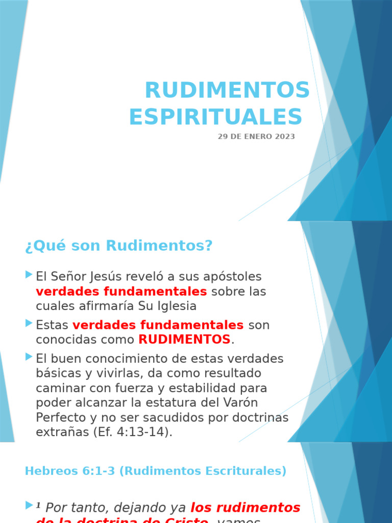 Rudimentos Espirituales | PDF | Cristo (título) | Salvación