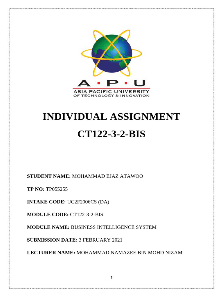 Business Intelligence Assignment | PDF | Business Intelligence | Data