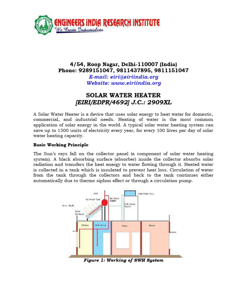 Solar Water Heater Manufacturing Guide | PDF | Water Heating | Solar Energy