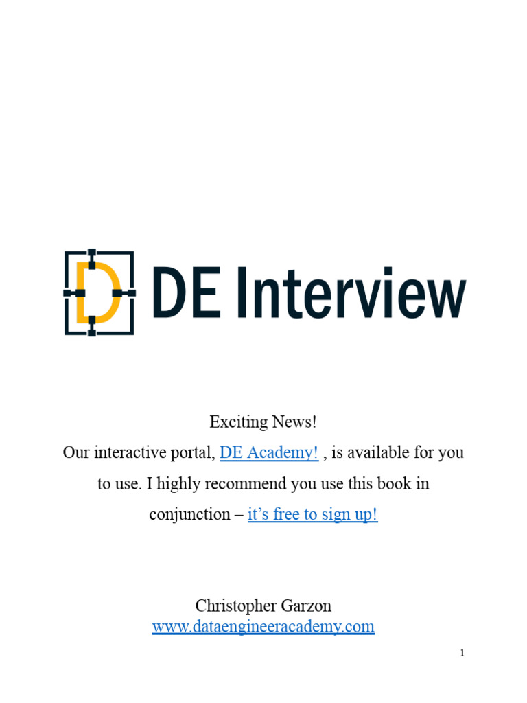 Ace the Data Engineering Interview Guide | PDF | Table (Database) | Data