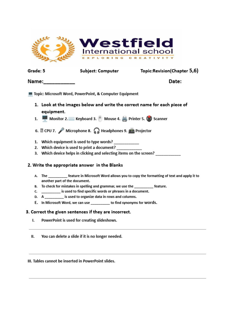 Microsoft Word & PowerPoint Revision Guide | PDF