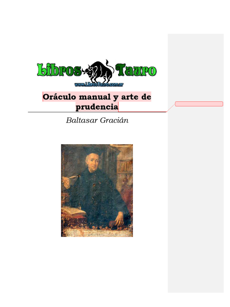 Gracian Baltasar Oraculo Manual y Arte | PDF