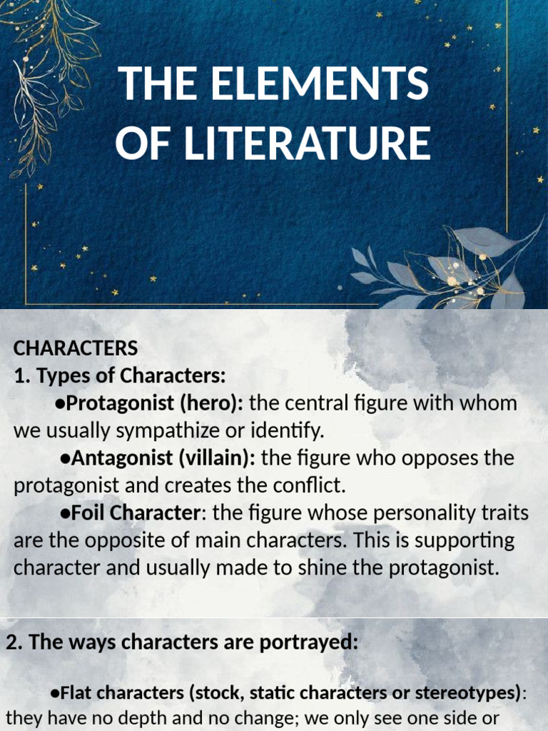 Key Elements of Literature Explained | PDF | Narration | Plot (Narrative)