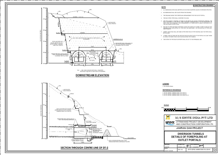 Jamrani Dam Diversion Tunnel Details | PDF | Structural Engineering ...