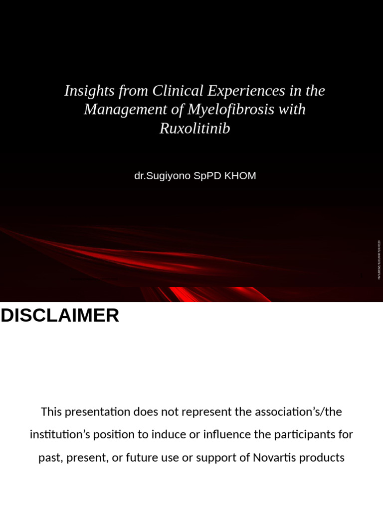 Myelofibrosis Management Insights with Ruxolitinib | PDF | Diseases And ...