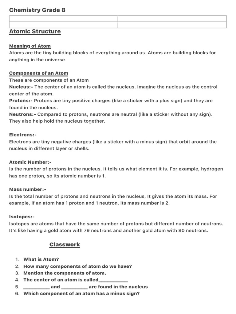 Chemistry Grade 8 Pdf Chemical Bond Chemical Polarity