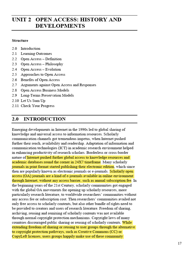 An Introduction To Open Access (UNESCO) | PDF | Open Access | Free Content