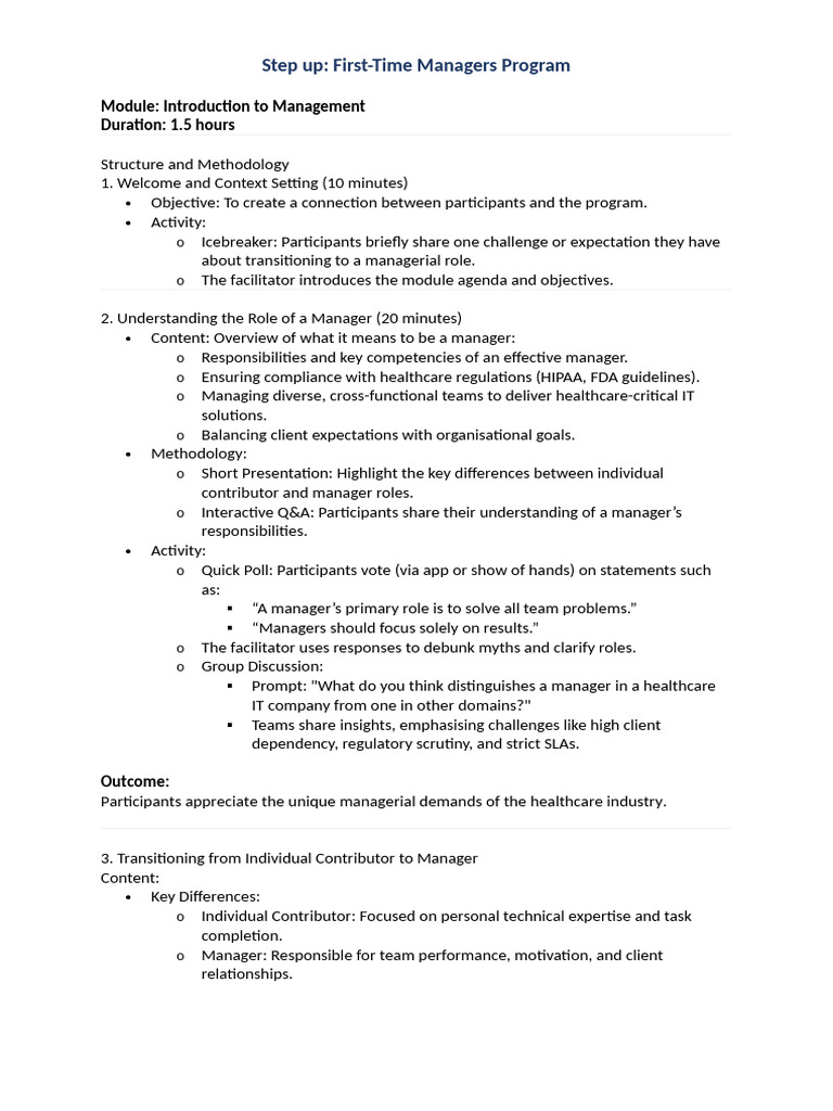 FTM_Content Outline | PDF | Communication | Regulatory Compliance