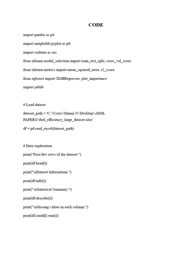 aiml code and output_team 1 | PDF | Mean Squared Error | Statistical Models