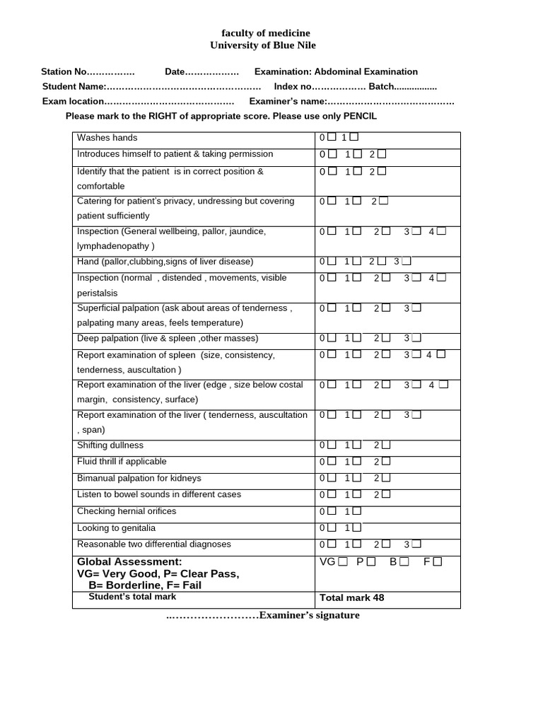 Abdominal Examination Guidelines | PDF | Clinical Medicine | Medical ...