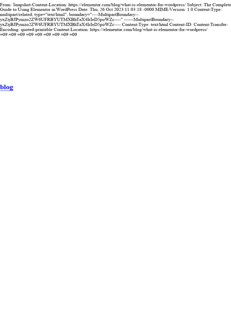 Elementor Guide for WordPress Users | PDF