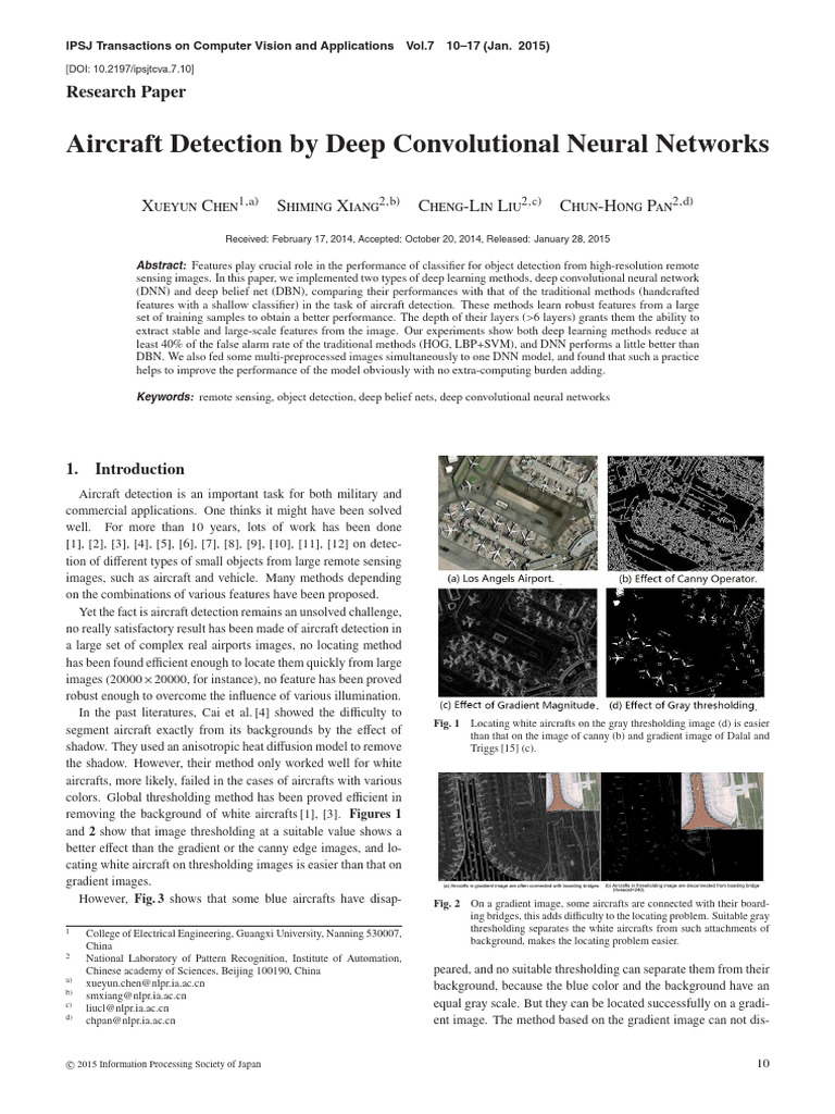 Aircraft Detection Using Deep Learning | PDF | Deep Learning | Applied ...