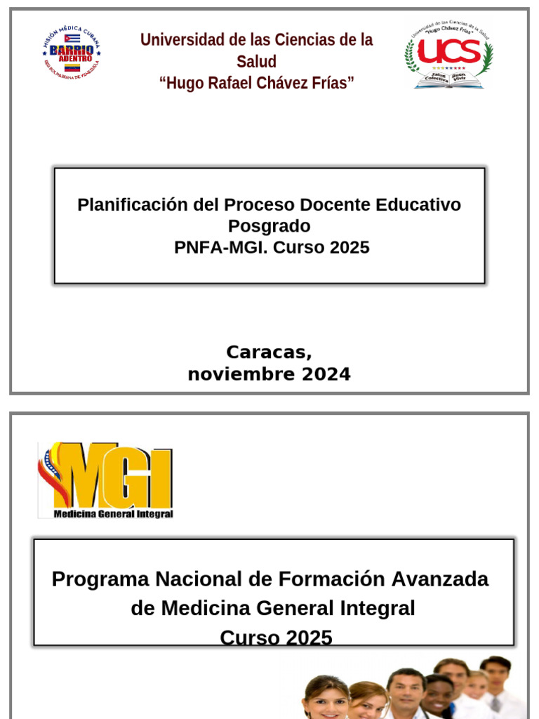Planificación MGI 2025: Cronograma Académico | PDF | Medicina Familiar