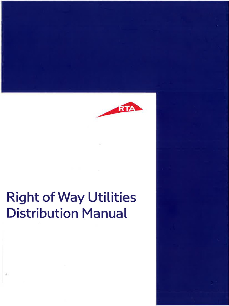 ROW Utilities Distribution Manual - Re-Scanned | PDF