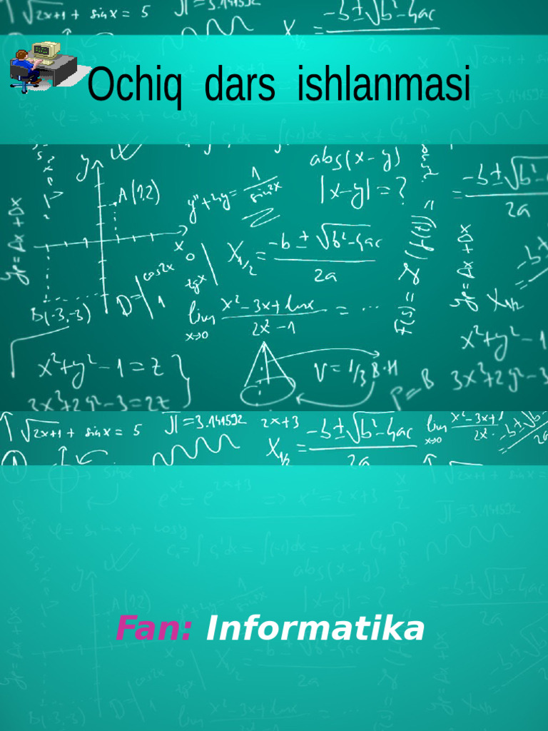 microsoft excelda formulalar bilan ishlash