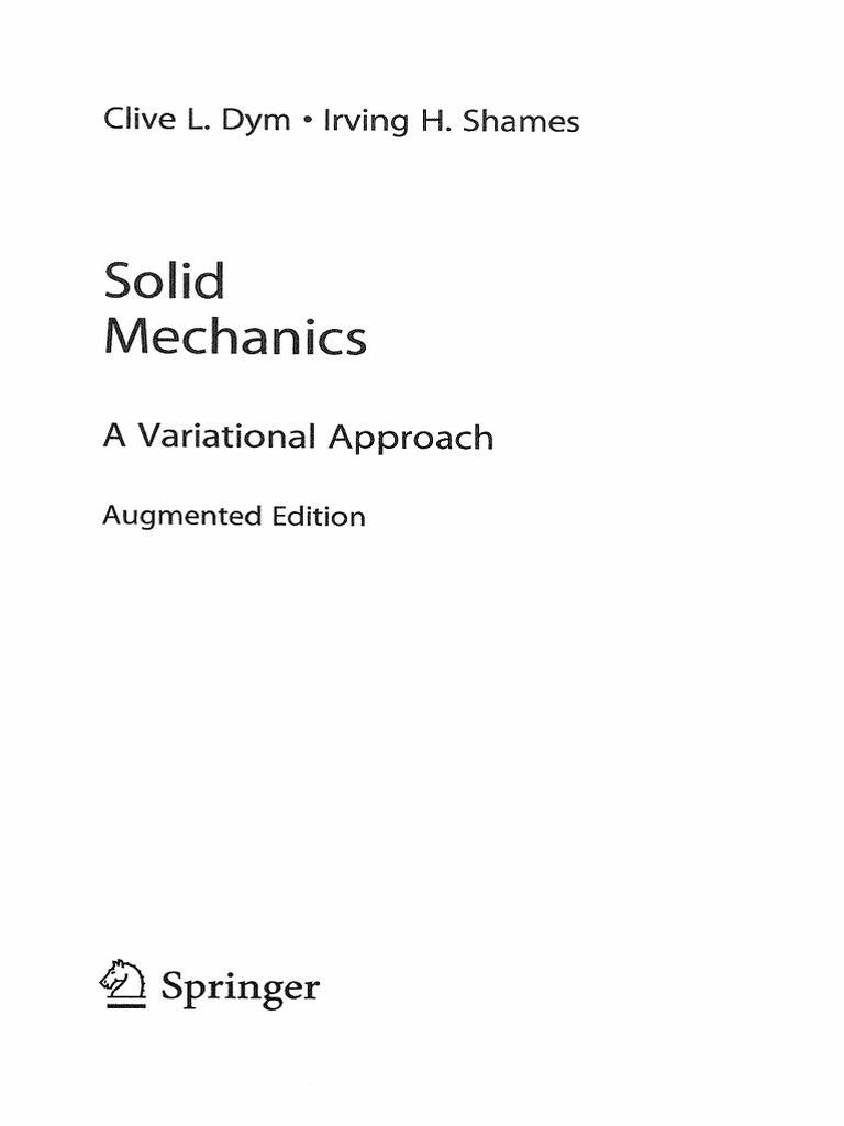 Solid Mechanics: Dym Irving | PDF | Finite Element Method | Tensor