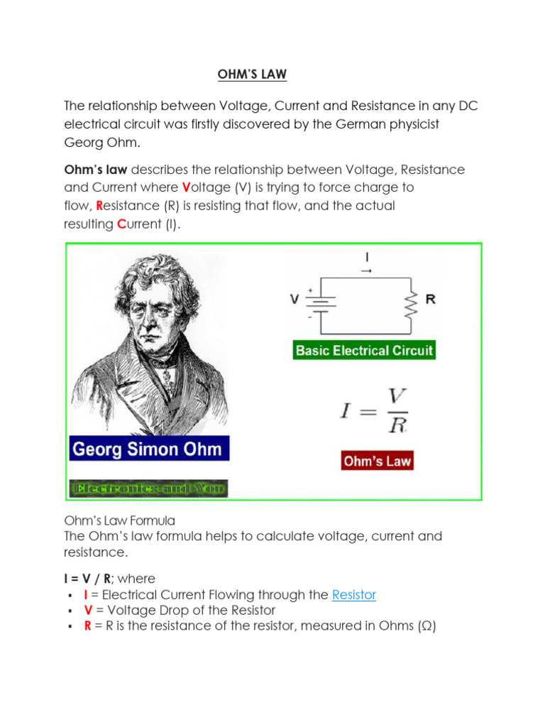 Understanding Ohm's Law Basics | PDF