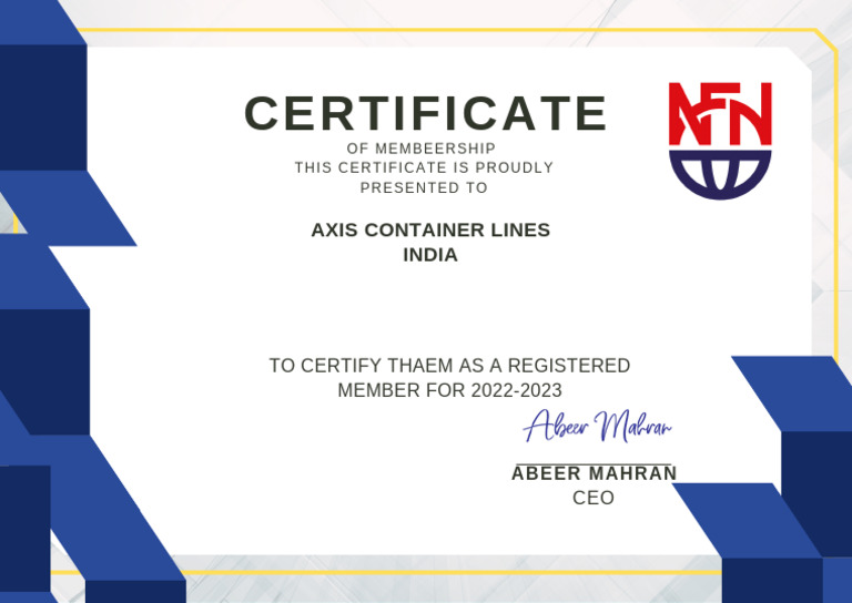 AXIS CONTAINER LINES | PDF