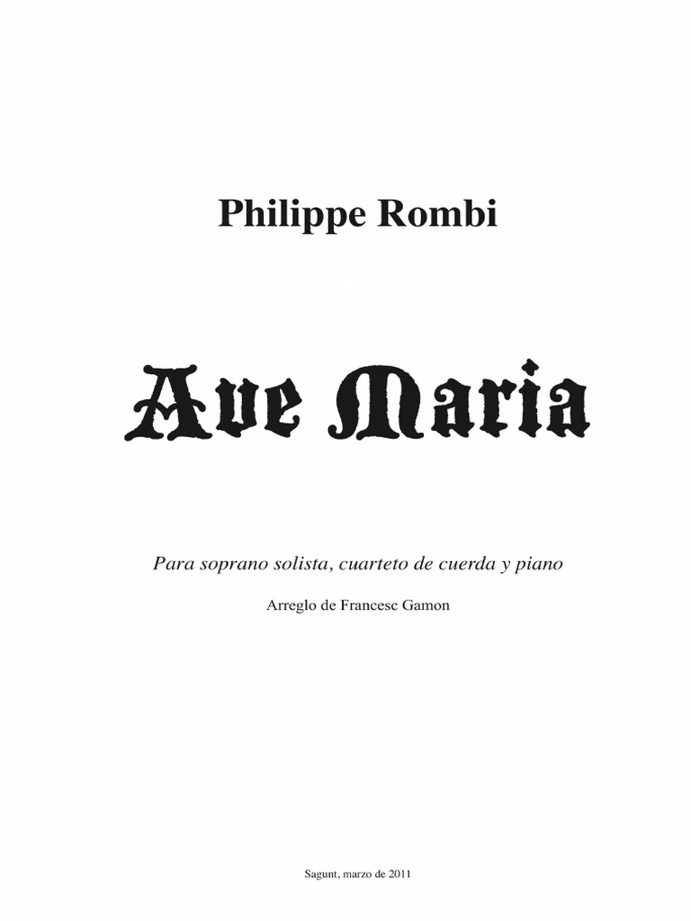 Ave Maria Rombi - Full Score | PDF