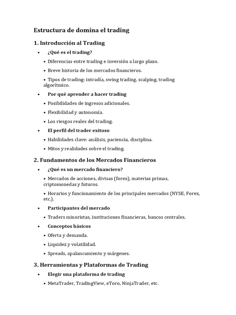 Guía Completa para Dominar el Trading | PDF | Comerciante (Finanzas ...