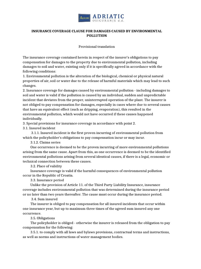 AD 2019-13.99-18.1 Environmental Pollution Clause_eng. | PDF ...