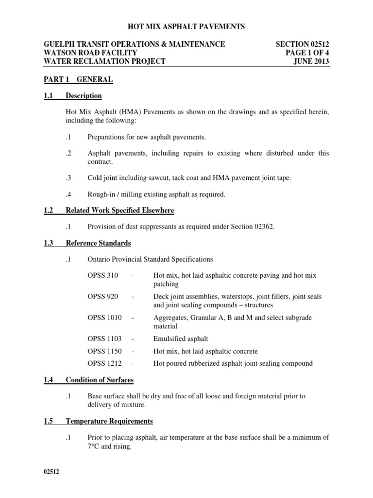 Hot Mix Asphalt Pavement Guidelines | PDF | Road Surface | Structural ...