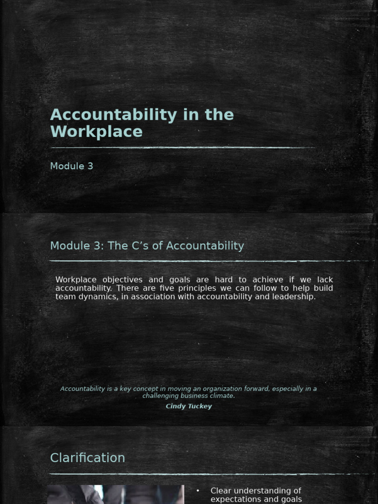 Accountability in The Workplace Mod3 | PDF
