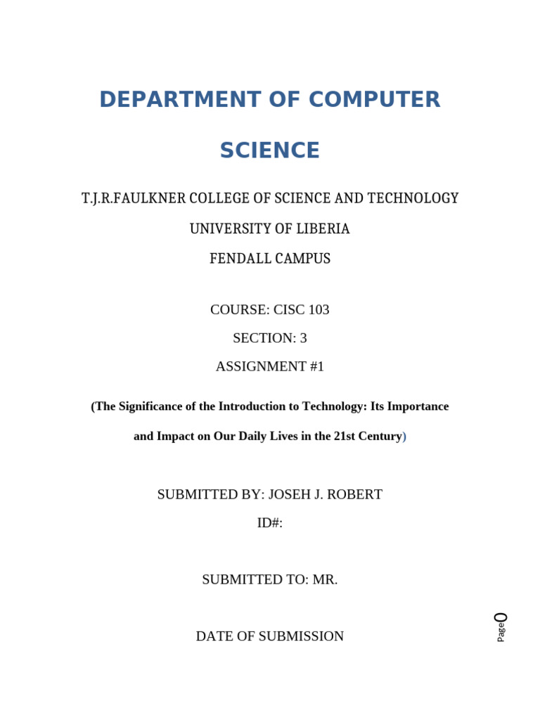Importance of Technology in Daily Life | PDF | Educational Technology