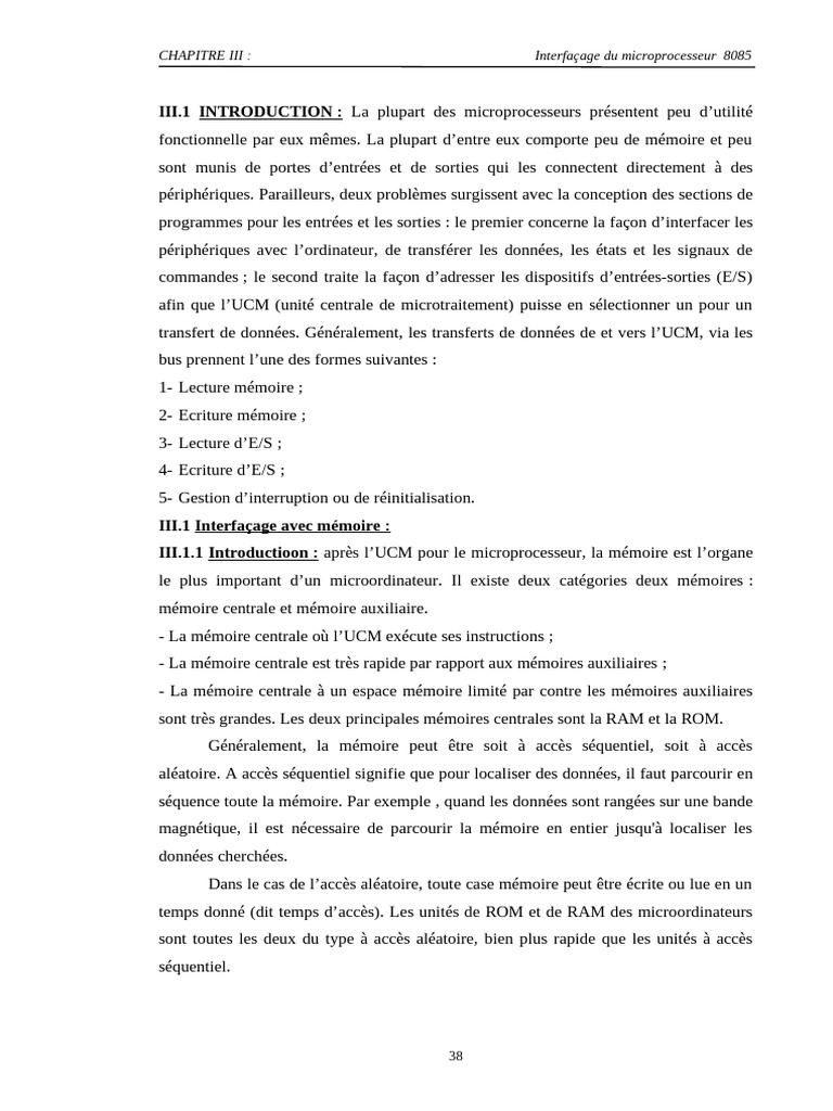 Interfaçage du microprocesseur 8085 | PDF | Transistor à effet de champ ...
