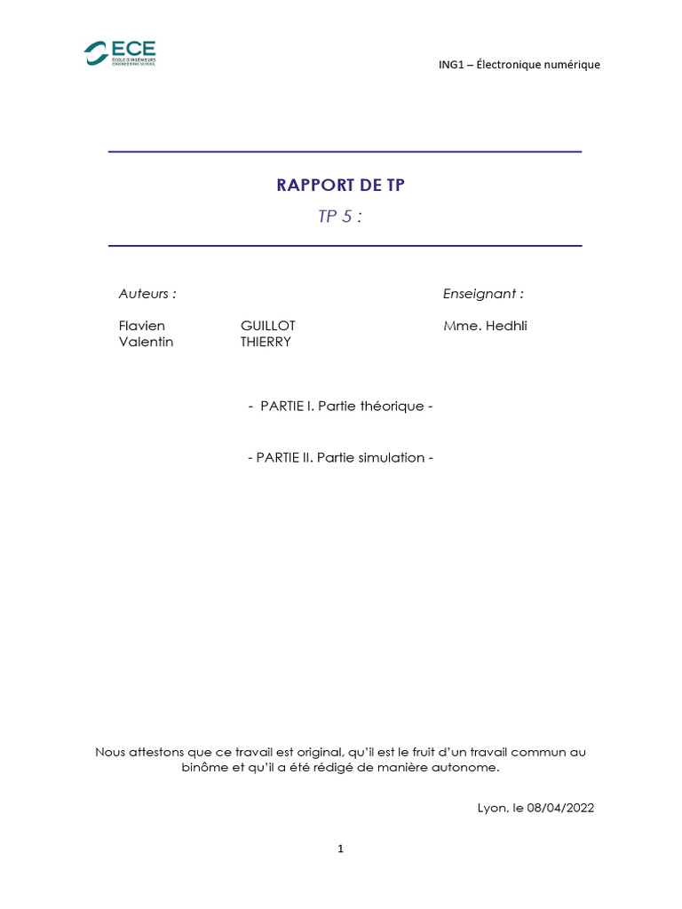 Rapport | PDF