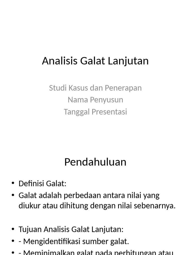 Analisis dan Koreksi Galat Pengukuran | PDF