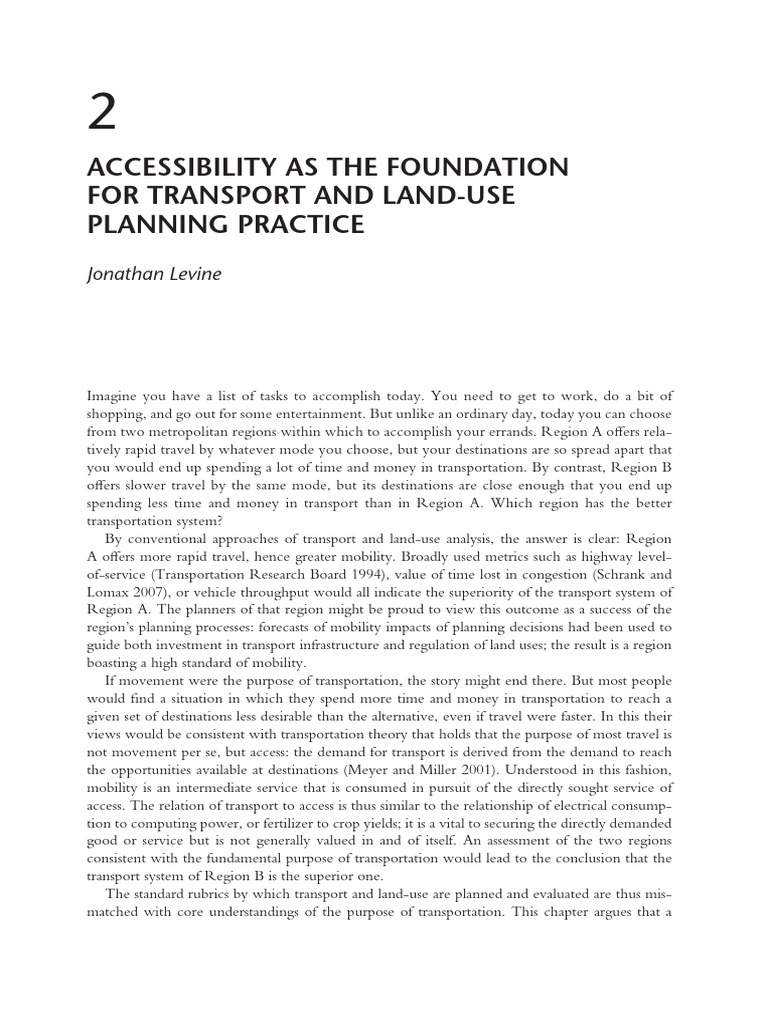 Accessibility in Transport Planning | PDF | Sustainability | Knife