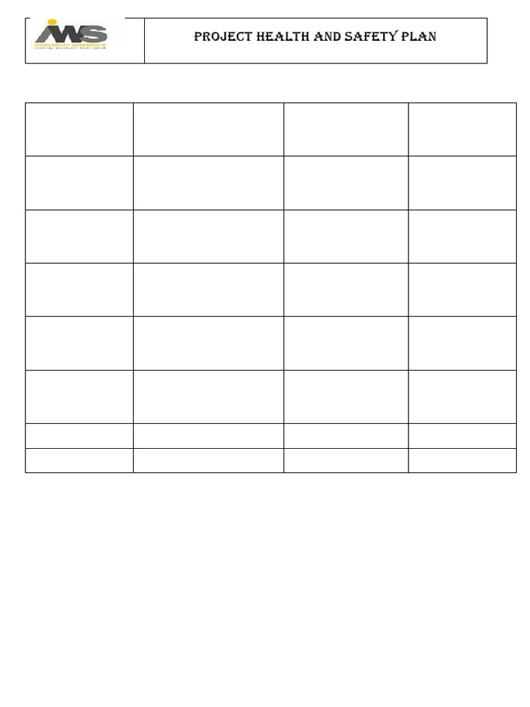 Project - Specific - Health - and - Safety - Plan - IWS CNX | PDF ...