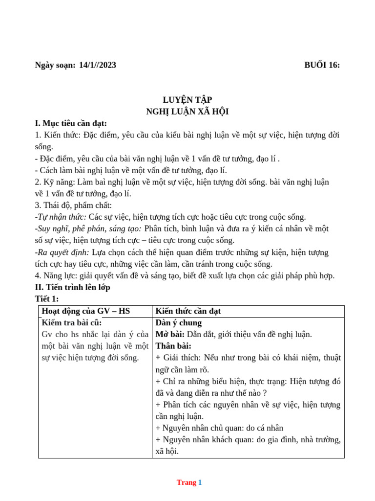 Buoi 2 Van 9 Tuan 16 | PDF