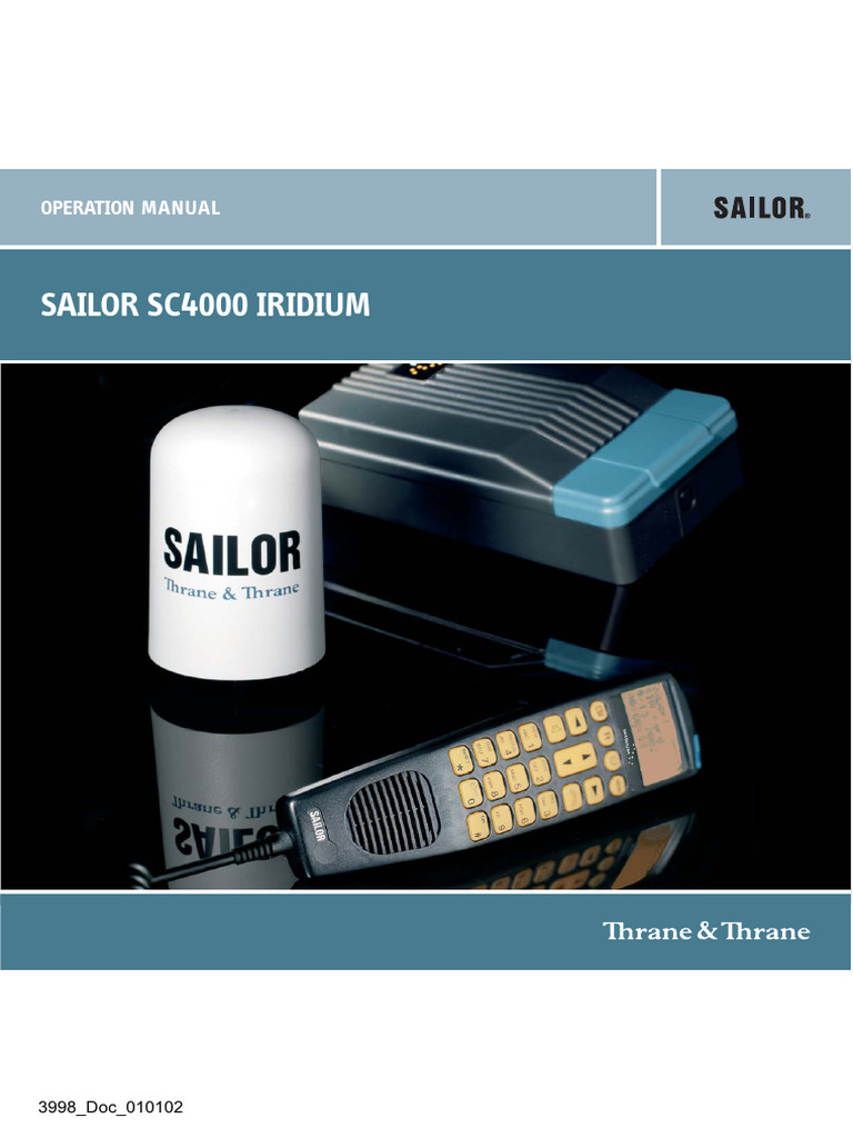 SAILOR SC4000 Iridium Operation Manual | PDF | Telephone | Menu (Computing)