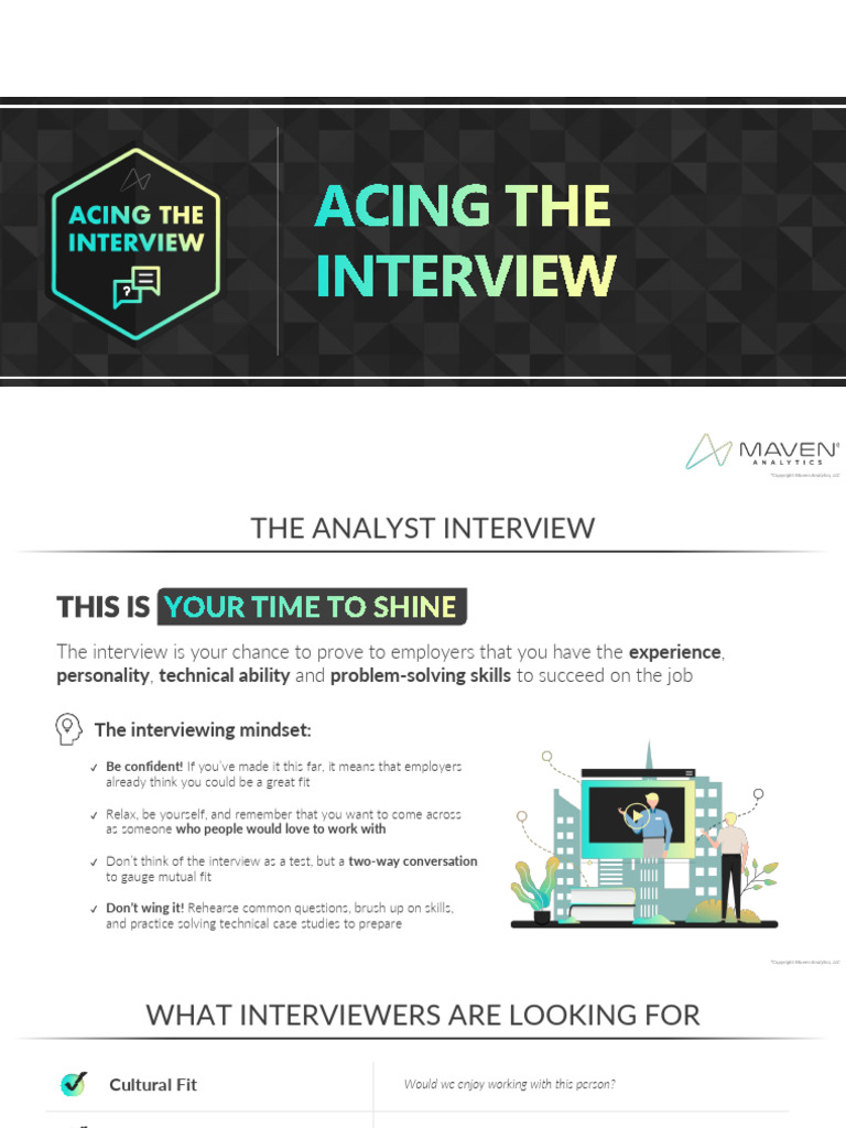 Acing The Analyst Interview | PDF | I Phone | Strategic Management