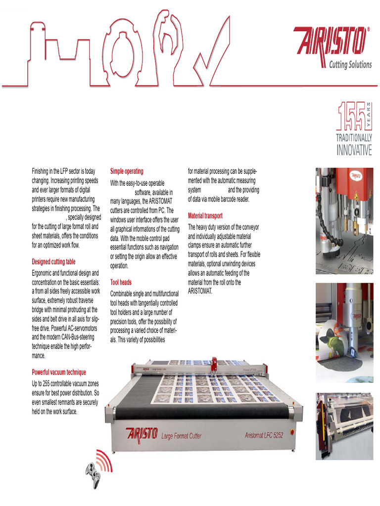 ARISTOMAT LFC®: Large Format Cutter | PDF | Computer Engineering ...
