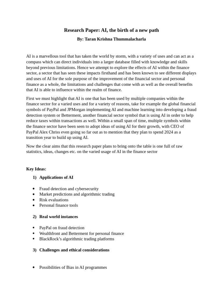 Research Paper | PDF | Artificial Intelligence | Intelligence (AI ...