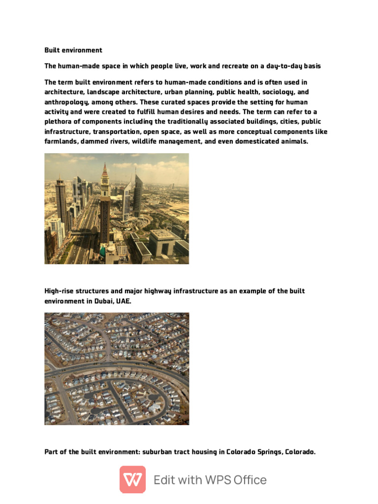 Understanding the Built Environment | PDF | Built Environment | Natural ...